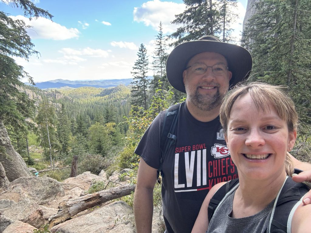 cathedral-spires-2 Tracy and Amber after the rock scramble